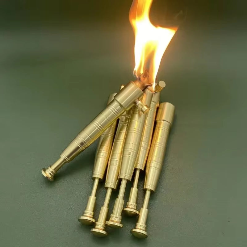 Retro Flashlight Kerosene Lighter Handle Extended Multi-Function Lighter Outdoor Cool Special Ignition Tool